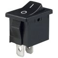 R1966ABLKBLKFF - SWITCH ROCKER SPST 15A 125V