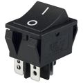 R5ABLKBLKFF0 - SWITCH ROCKER DPST 20A 125V
