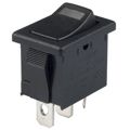 R1966ABLKBLKEFYEL - SWITCH ROCKER SPST 15A 125V
