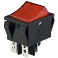 R5BBLKREDEF2 - Illuminated Rocker Switches 15A 250V DPST On-OffIncandescent