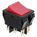 R5CBLKREDEF0 - Rocker Switches 15A 250V DPDT On-OnNo Lamp