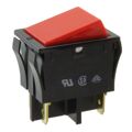 A8A-202-1 - Switch Rocker ON OFF DPST Quick Connect Flat Rocker 16A 250VAC 40000Cycle