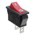 R4ABLKREDFF0 - Rocker Switches 15A 250V SPST On-Off No Lamp