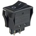 JWM21BA2A/UC-A - Rocker Switches DPST TV5 RATED BLK BARIER/CAP VERT MARK