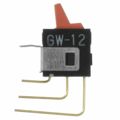 GW12LCV - Switch Rocker ON None ON SPDT PC Pins Paddle Rocker 0.1A 28VAC 28VDC 0.4VA 50000Cycles