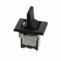 M2013TJW01-GA-1A - Rocker Switches ON-OFF-ON SNP-IN .45 BLK PDL BLK BZL SLDR