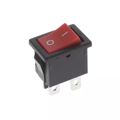 R1973BBLKREDFF0 - Rocker Switches DPDT BLK/RED ROCKER