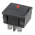 D202J12S205NQA - Switch Rocker ON None OFF DPST Quick Connect Curved Rocker 4A 250VAC