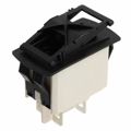 KR412AXXXA - APEM KR412AXXXA Rocker Switch, Non Illuminated, DPDT, Off-On, Black, Panel, 5 A