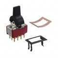 7411J2CGE2 - Switch Rocker ON ON ON DP3T PC Pins Lever 5A 250VAC 28VDC 0.4VA