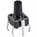 EVQ-PBE09K - Switch Tactile N.O. SPST Round Button PC Pins 0.02A 15VDC 1.6N Thru-Hole Bulk