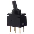 G12AP - Switch Toggle ON None ON SPDT Round Lever PC Pins 0.1A 28VAC 28VDC 0.4VA PC Mount