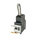 A11AH - Switch Toggle OFF None ON SPST Bat Lever PC Pins 0.1A 28VAC 28VDC 0.4VA PC Mount with Bracket