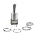 M2013B2B1W03 - Switch Toggle ON OFF ON SPDT Large Bat Lever PC Pins 6A 250VAC 30VDC PC Mount with Threads