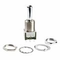 M2024B2B1W01 - Switch Toggle ON ON ON SP3T Large Bat Lever Solder Lug 6A 250VAC 30VDC Panel Mount with Threads