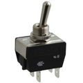 C3950BA - Switch Toggle ON OFF DPST Round Lever Quick Conn 20A 277VAC 72VDC 745.7VA Panel Mount with Threads
