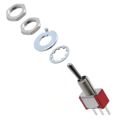 1-1825137-6 - Switch Toggle ON OFF ON SPDT Long Baton Lever PC Pins 5A 250VAC 28VDC PC Mount with Threads Bulk