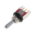 100SP4T8B13VS2REH - Toggle Switches 0.4VA @ 20V (AC/DC) (On)-Off-(On) PC Mnt