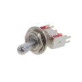 100SP1T8B13VS2REH - Switch Toggle ON None ON SPDT Round Lever PC Pins 20VAC 20VDC 0.4VA PC Mount with Bracket and Threads