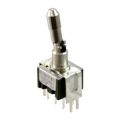 M2022LL2W13 - Switch Toggle ON None ON DPDT Locking Lever PC Pins 6A 250VAC 30VDC PC Mount with Bracket