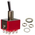 7301SYZQE - C &amp; K COMPONENTS 7301SYZQEToggle Switch, 7000 Series, Non Illuminated, 3PDT, On-On, Panel, 5 A