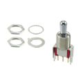 7103T1CWCBE - Switch Toggle ON OFF ON SPDT Round Lever PC Pins 20VAC 20VDC 0.4VA PC Mount with Threads