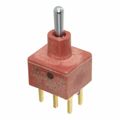 E203MD1CQE - Switch Toggle ON OFF ON DPDT Round Lever PC Pins 7.5A 250VAC 28VDC PC Mount