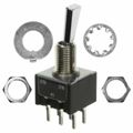 M2022ES1W03 - Switch; Mini Toggle; DPDT; ON-NONE-ON; .450 Flatted Act; No Cap; 6A; 125VAC; .250 Str PC