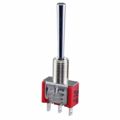 34ASP45B1M1QT - Switch Toggle (ON) OFF (ON) SPDT Round Lever Solder Lug 5A 250VAC 28VDC Panel Mount with Threads