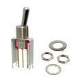 7101TCWV81GE - Switch Toggle ON None ON SPDT Round Lever PC Pins 5A 250VAC 28VDC 0.4VA PC Mount with Bracket and Threads