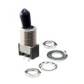 M2011BB1W01-RA - Toggle Switches ON-OFF .45 BAT 12MM BSH SLDR LUG BLK CAP