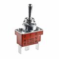 S8AWF - Switch Toggle (ON) OFF (ON) SPDT Round Lever Solder Lug 20A 250VAC 30VDC Panel Mount with Threads