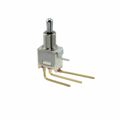 T107MH9AVBE - Switch Toggle ON OFF Mom SPDT Round Lever PC Pins 20VAC 20VDC 0.4VA PC Mount with Bracket