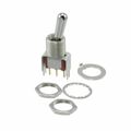 7101TV3BE - Switch Toggle ON None ON SPDT Round Lever PC Pins 20VAC 20VDC 0.4VA PC Mount with Bracket and Threads