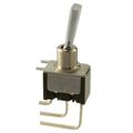 M2013EA2W40 - Switch Toggle ON OFF ON SPDT Small Flat Lever PC Pins 6A 250VAC 30VDC PC Mount with Bracket