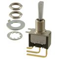 M2019ES1G45 - Switch;Toggle;SPDT;ON-OFF-(ON);.450 Flatted Actuator;0.4A;28VAC/DC;.100 Vert PC