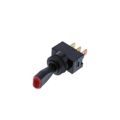 TE2-1A-DC-1-RL - WEDGE TOGGLE OFF-ON RED LED