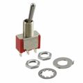 6-1825136-4 - Switch Toggle ON None (ON) SPDT Long Baton Toggle Wire Lug 5A 250VAC 28VDC Panel Mount with Threads Bulk