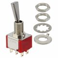3-1825138-3 - Switch Toggle ON None (ON) DPDT Large Flat Lever Wire Lug 5A 250VAC 28VDC Panel Mount with Threads Bulk