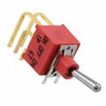 1-1825143-7 - Switch Toggle ON OFF ON DPDT Long Baton Toggle PC Pins 20VAC 20VDC 0.4VA PC Mount with Bracket Bulk