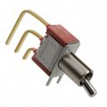 7101MY9AV2BE - Switch Toggle ON None ON SPDT Round Lever PC Pins 20VAC 20VDC 0.4VA PC Mount with Bracket