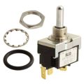 7-6437630-5 - Switch Toggle (ON) OFF (ON) SPDT Round Lever Quick Conn 20A 250VAC 30VDC Panel Mount with Threads Bulk
