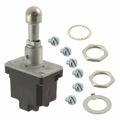 2NT1-7E - Switch Toggle ON OFF ON DPDT Locking Lever Screw 18A 277VAC 250VDC 372.85VA Panel Mount with Threads