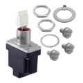 1TL163-7 - Switch Toggle (ON) OFF (ON) SPDT Lever Screw 15A 277VAC 250VDC 372.85VA Panel Mount with Threads