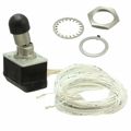 4TL32-3D - Switch Toggle ON None ON 4PDT Locking Lever Wire Lead 10A 28VDC Panel Mount with Threads