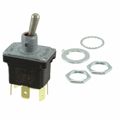 32NT91-50 - Switch Toggle (ON) ON ON DPDT Round Toggle Quick Conn 18A 277VAC 250VDC Panel Mount with Threads